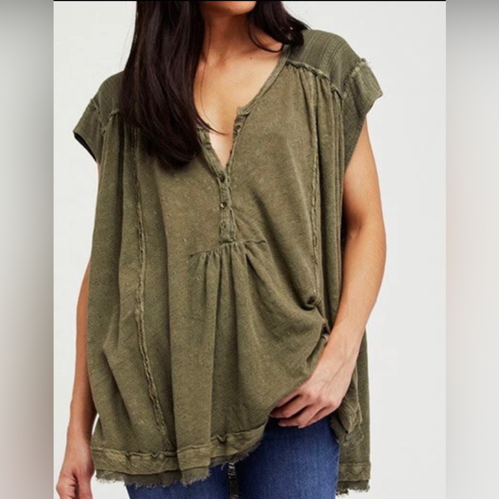 Free People Aster High-Low Henley